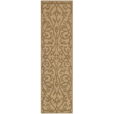 Safavieh Impressions Hand Loomed Rectangle Rug- Light Brown- 2 ft. 3 in. x 12 ft. IM341D-212